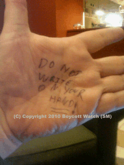 Do Not Write On Your Hand